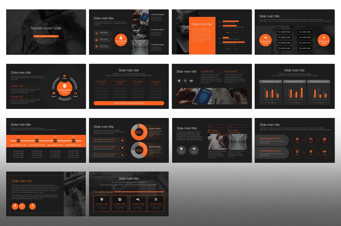 So cool and bright sections for your presentation.