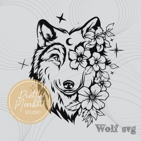 Wolf svg - main image preview.