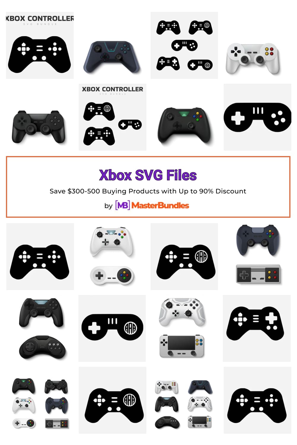 Xbox SVG Files Pinterest image.