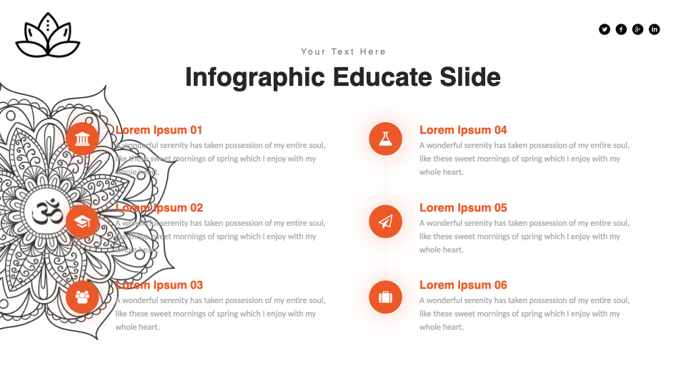 Infographic educate slide.