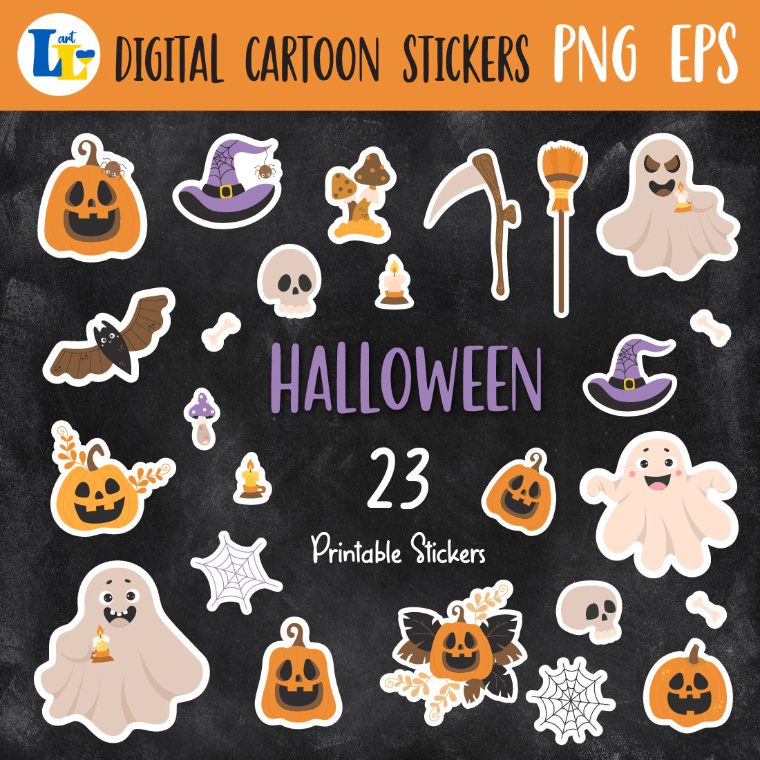 Doodle candles printable stickers