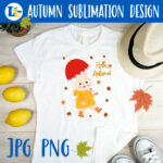 Сute Fall Rabbit Autumn Sublimation Design cover image.