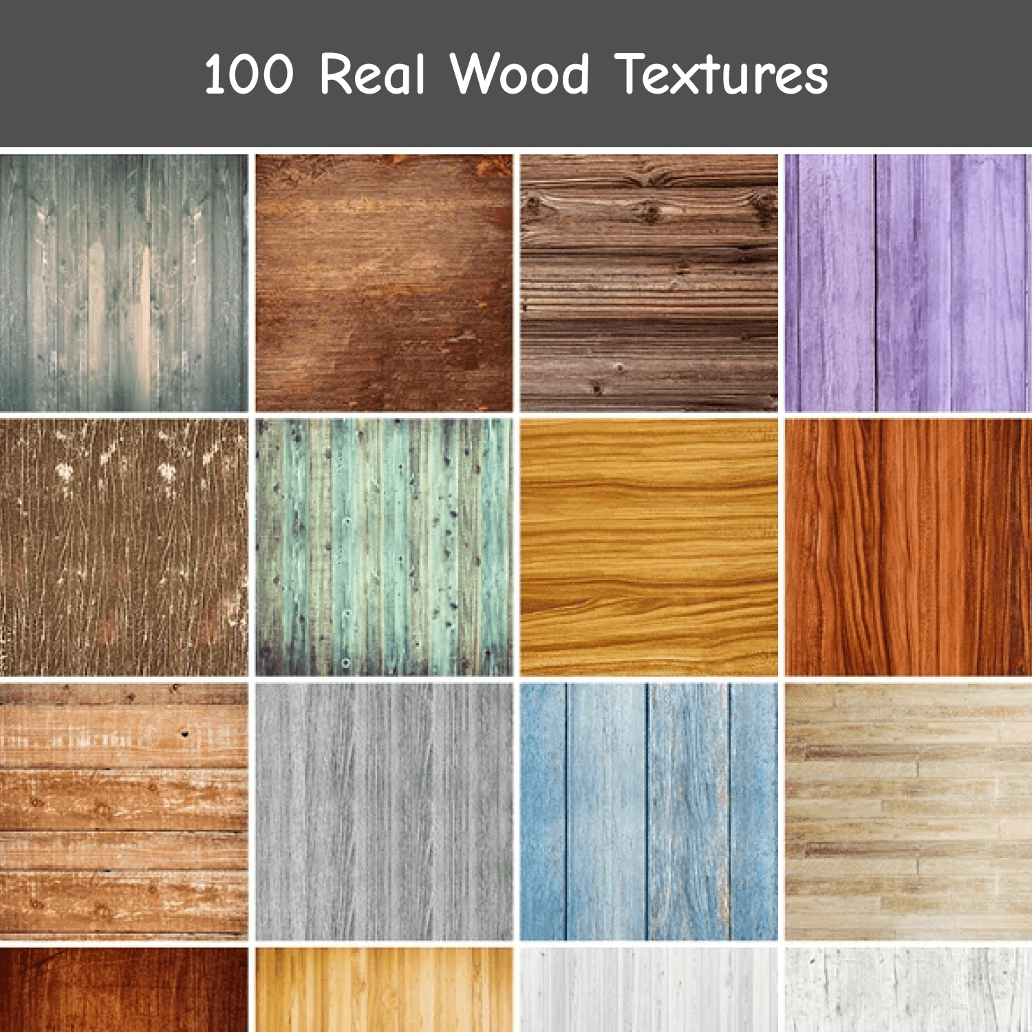 100 Real Wood Textures cover.