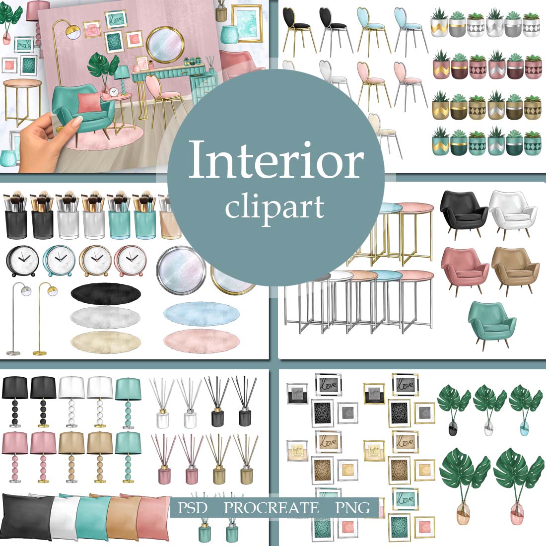 Home Decor Clipart Cover Image.