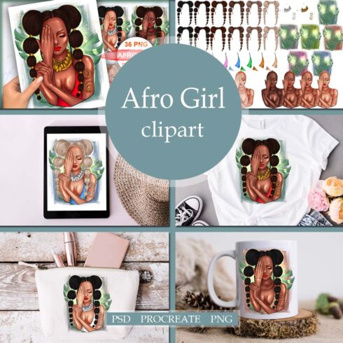 Amazing Afro Girl Clipart Cover Image.