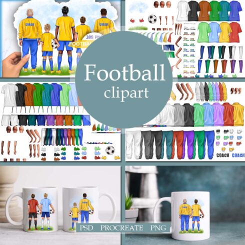 Football And Soccer Clipart Cover Image.