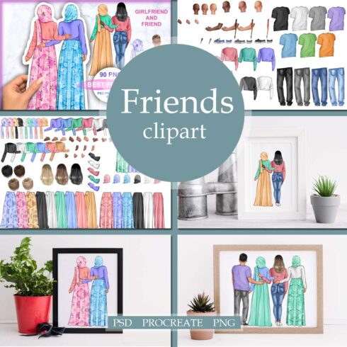 Best Friends Clipart Girl In Burqa Cover Image.