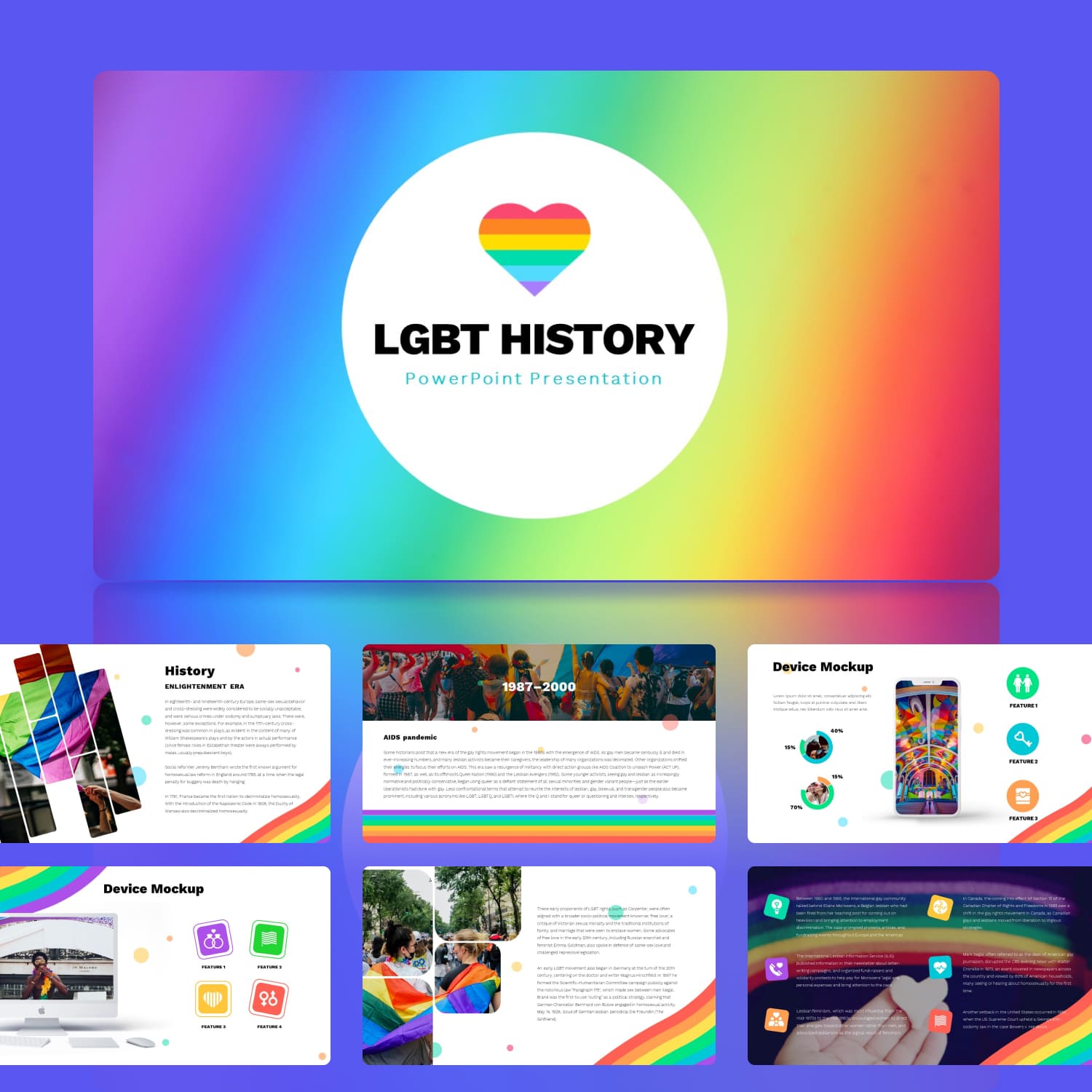 LGBT history powerpoint Template.