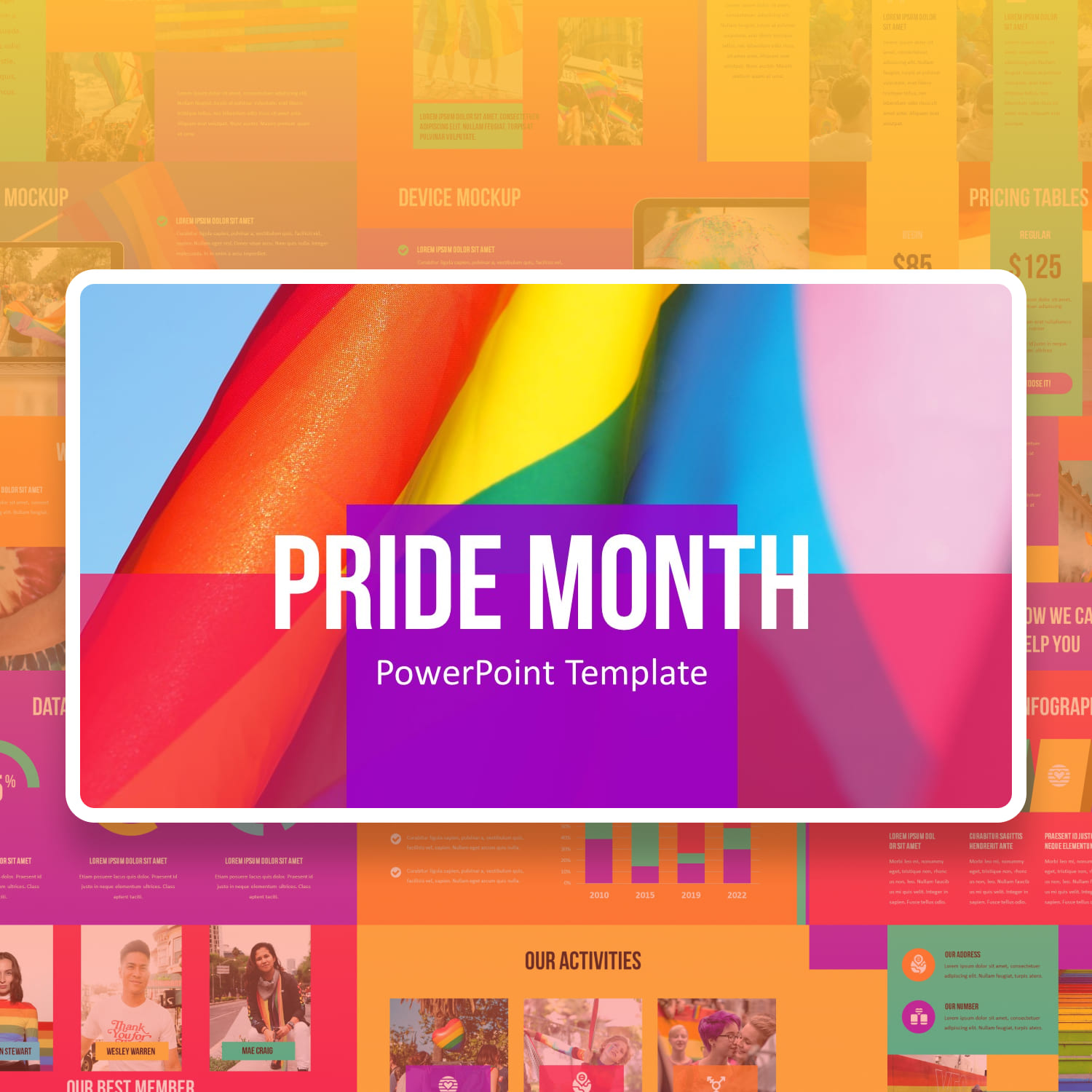 Pride month powerpoint template.