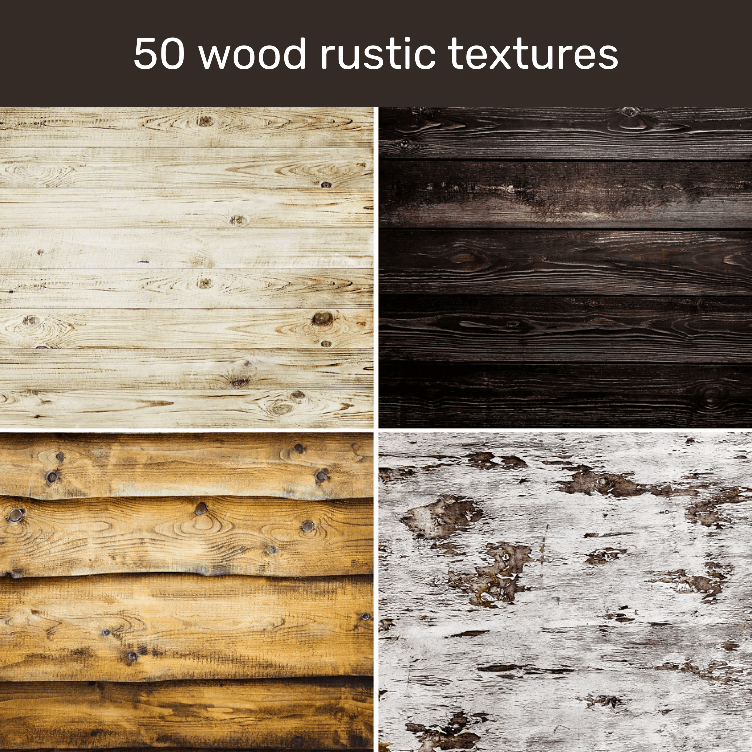 50 wood rustic textures cover.