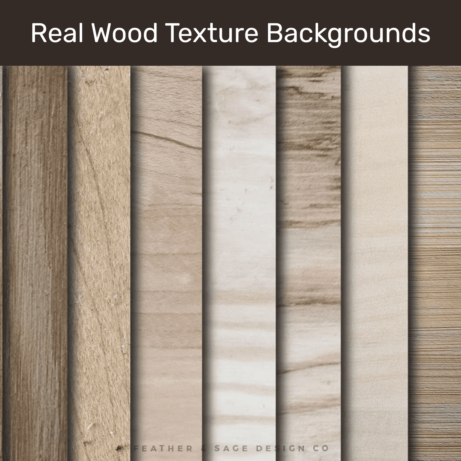 Real Wood Texture Backgrounds cover.