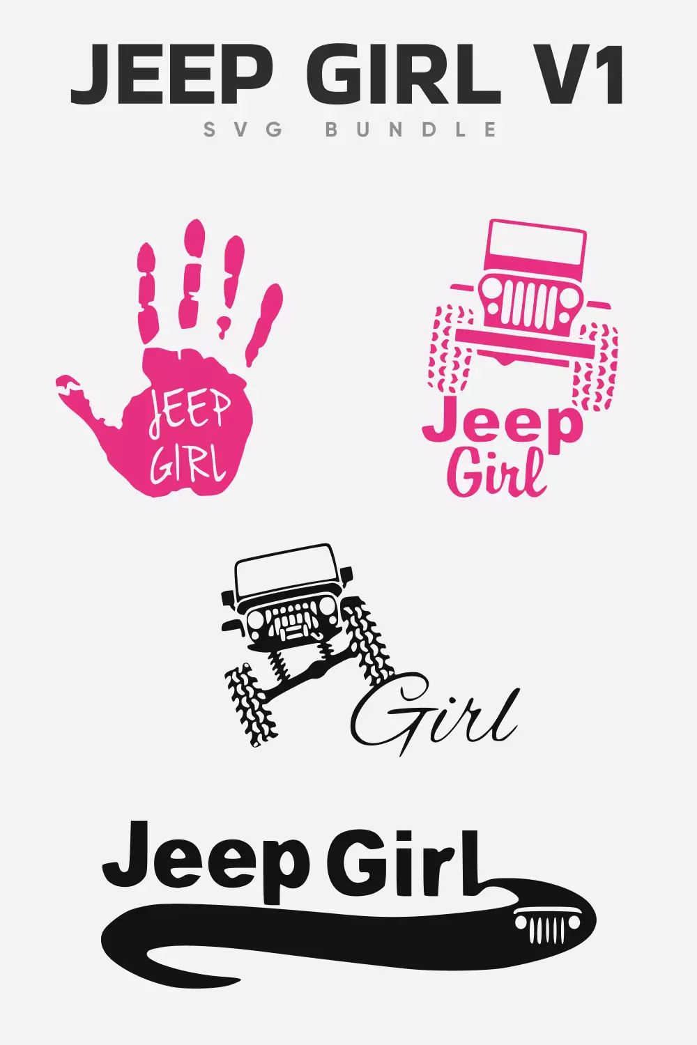 Jeep SVG Girl V1 Bundle.