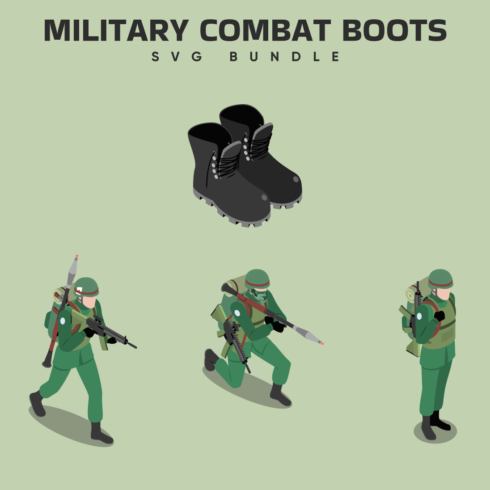 military combat boots svg.