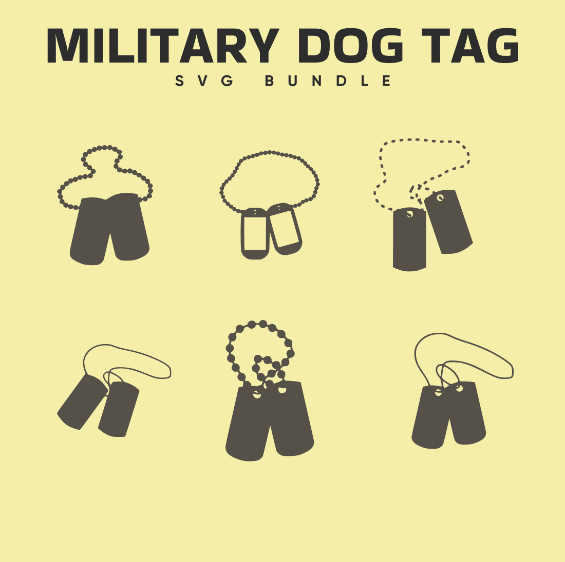 military dog tag svg.
