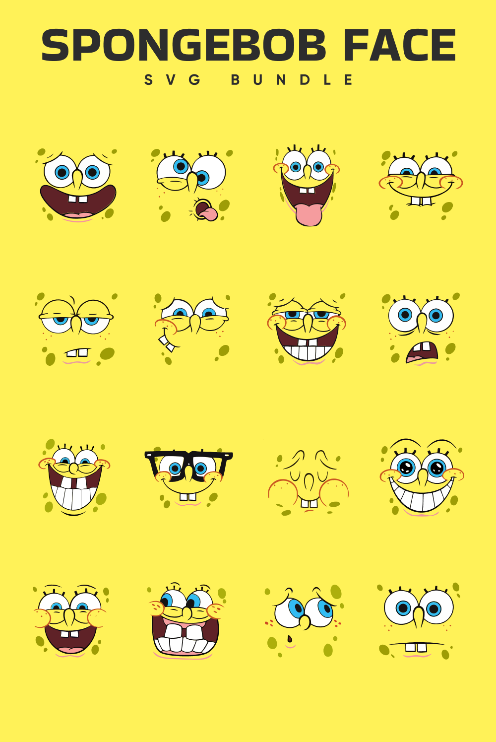 Funny sponge bob face collection.