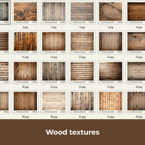 Wood textures.