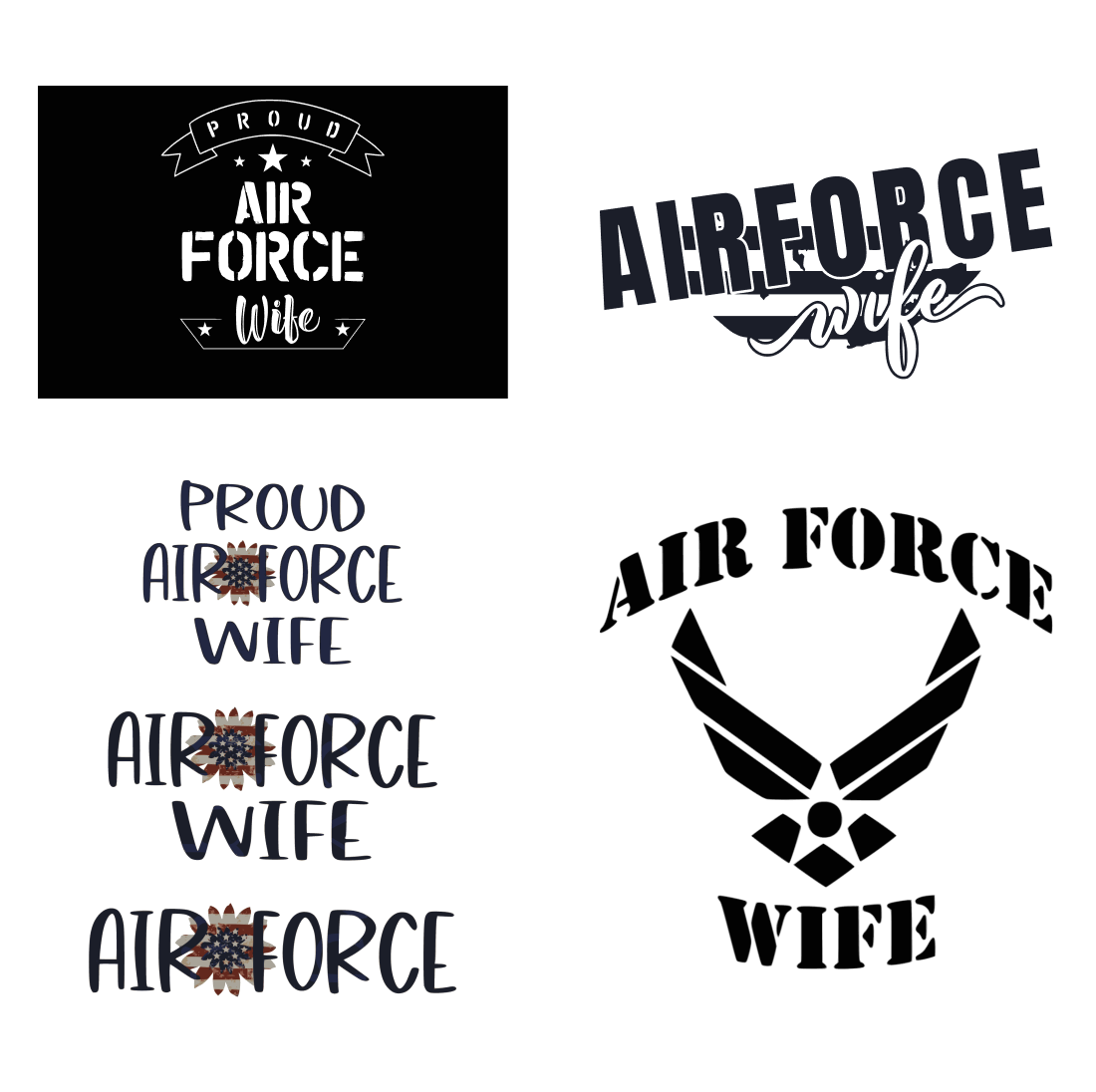 air force wife svg cover.