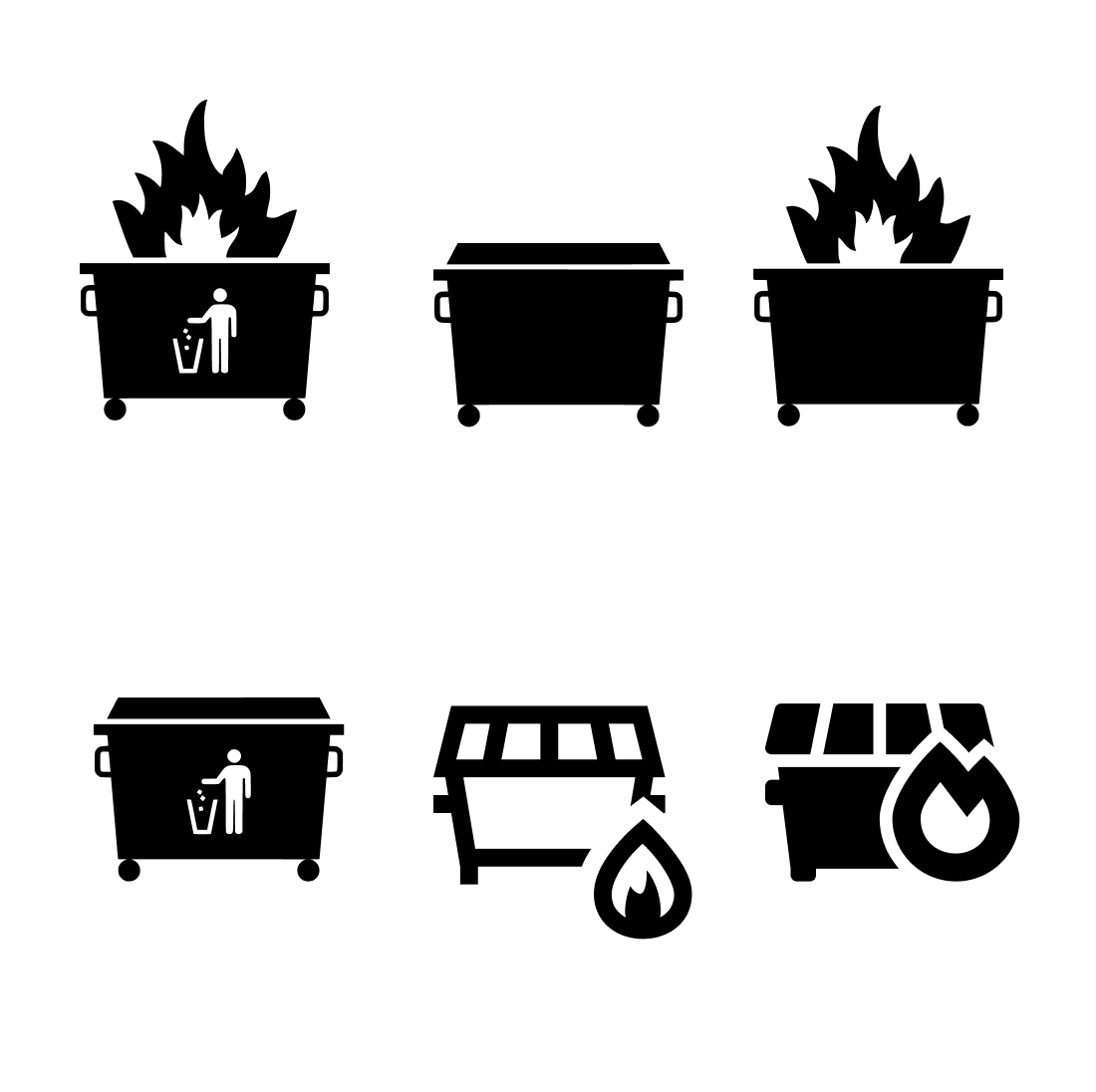 dumpster fire svg cover.
