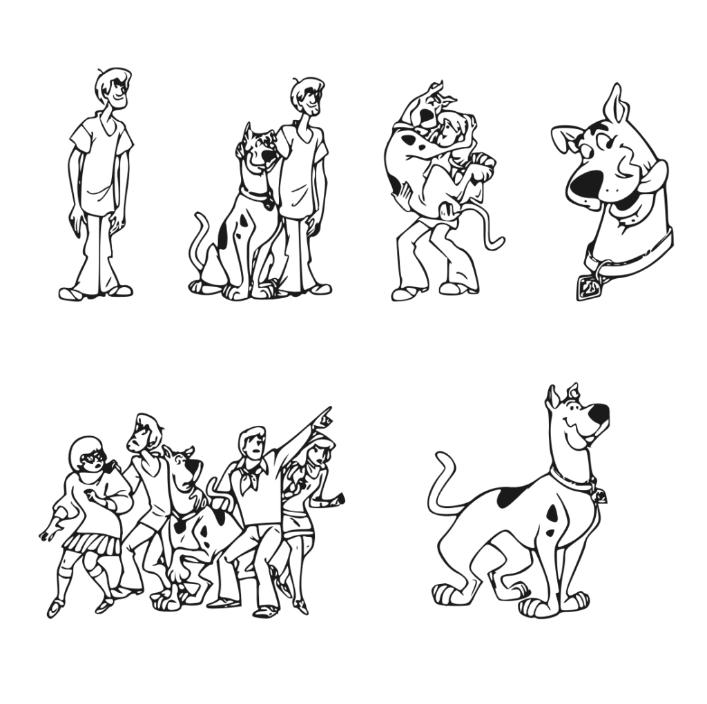 Outline Scooby Doo SVG MasterBundles