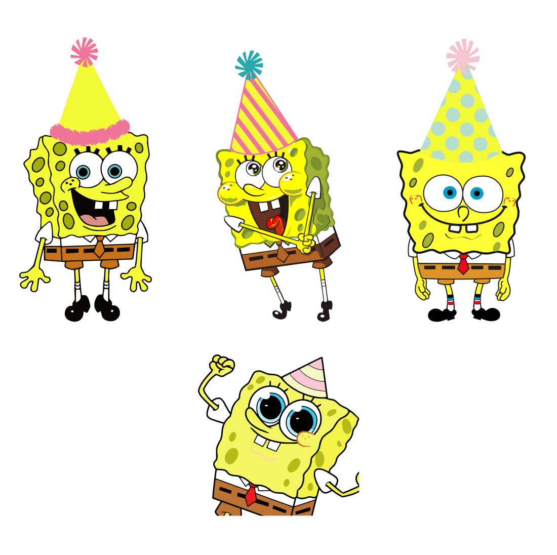 spongebob birthday svg cover.