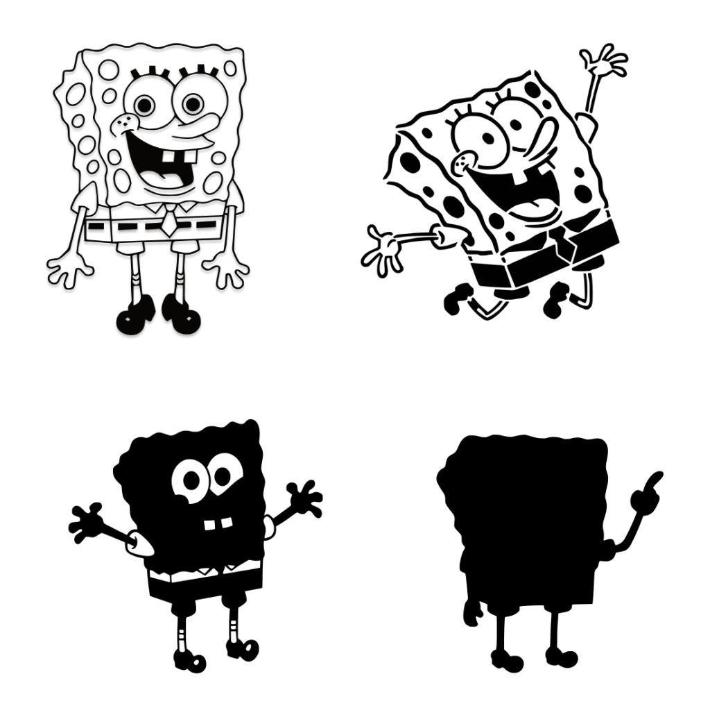 Spongebob Black And White Svg Masterbundles 1179