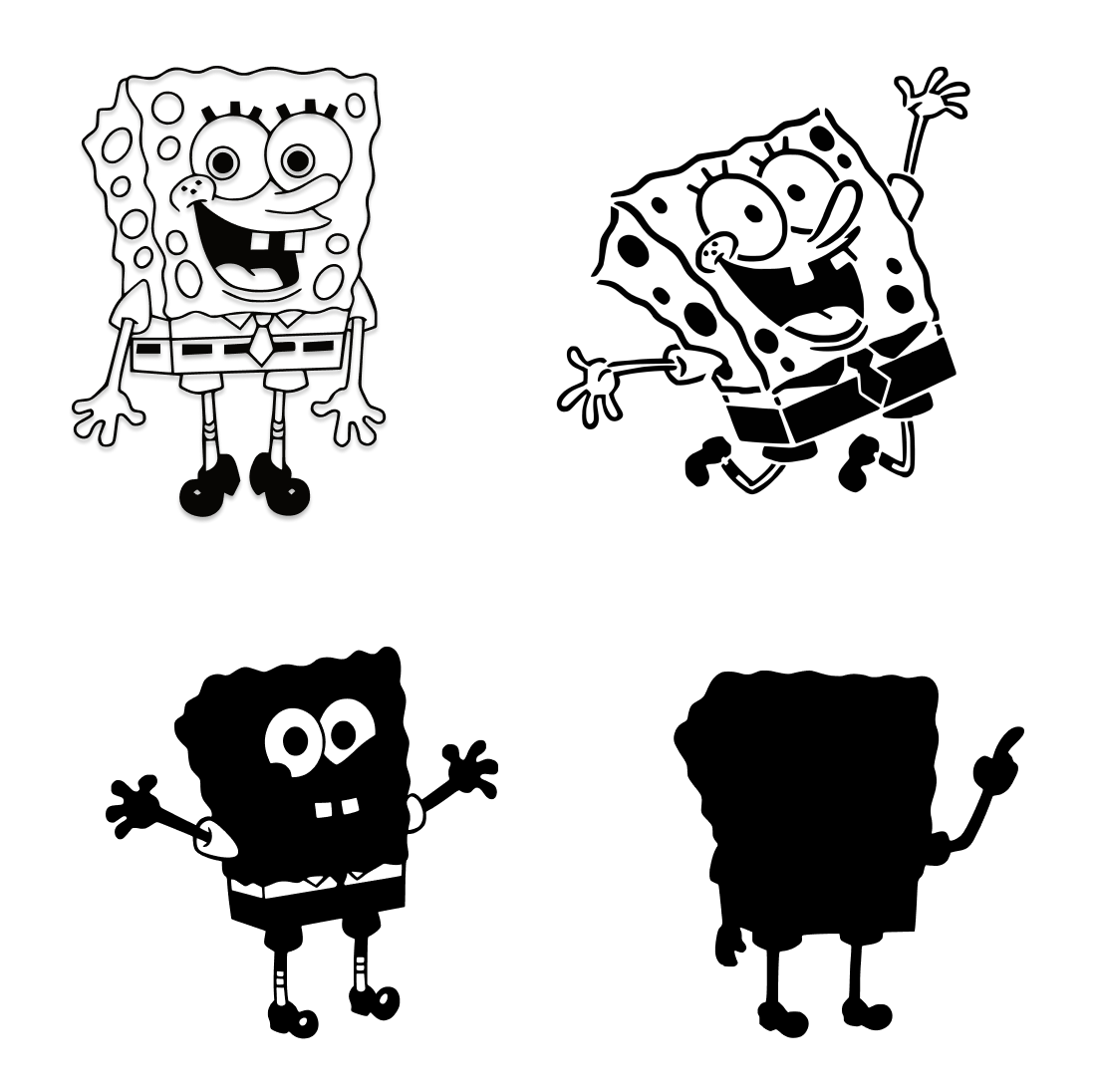 Spongebob Black And White SVG MasterBundles