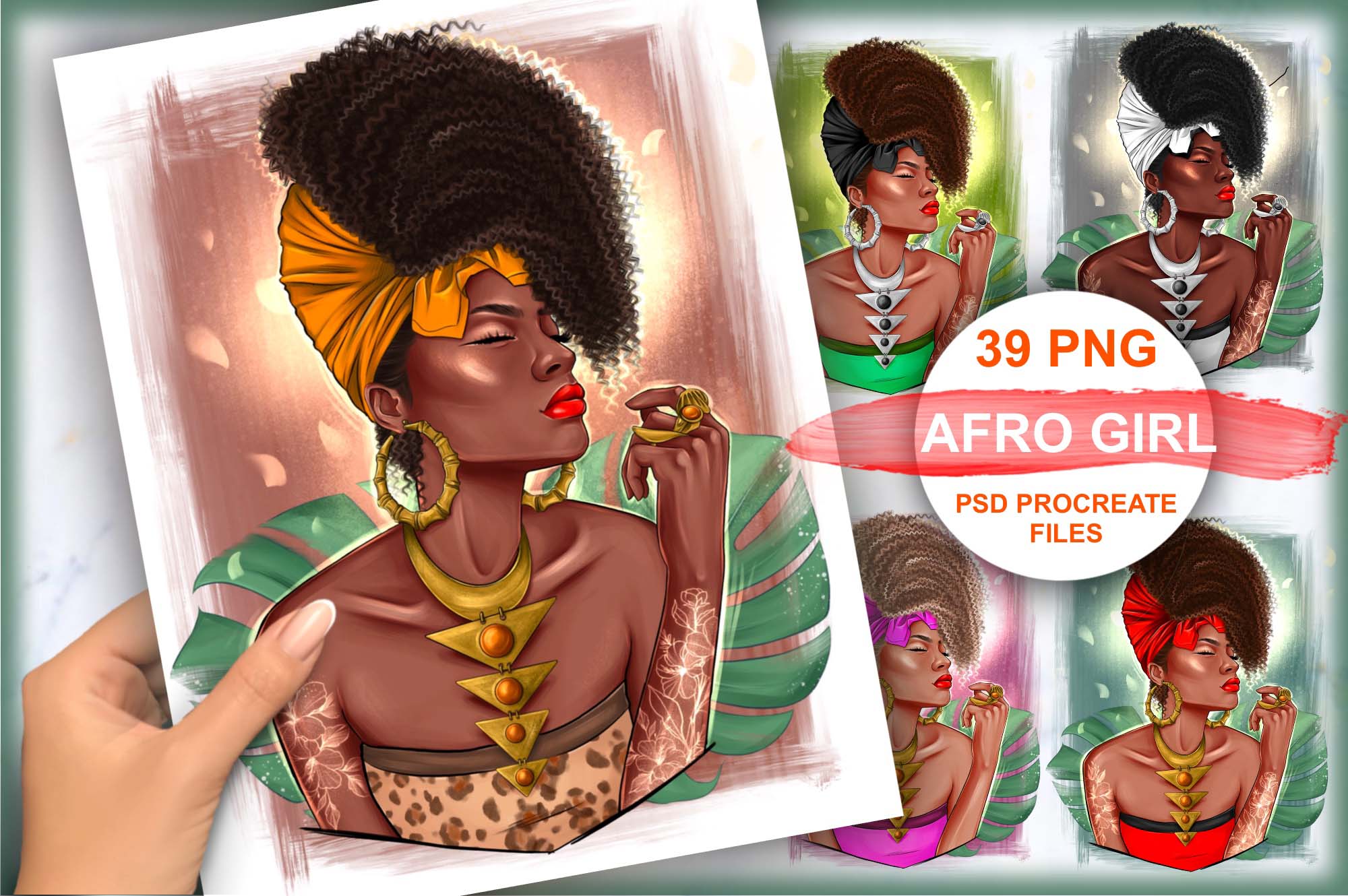 Beautiful Afro Girl Clipart Facebook Image.