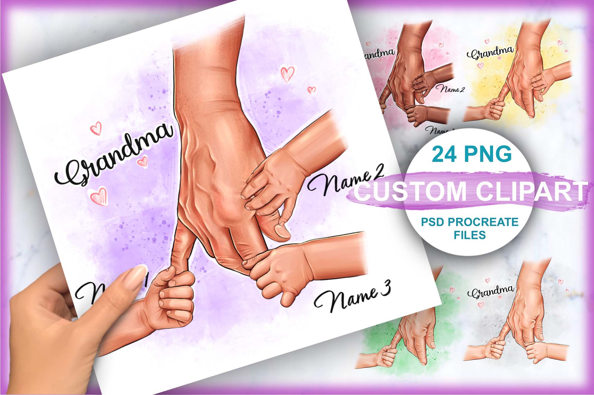 Parents And Kids Beautiful Family Clipart Facebook Image.