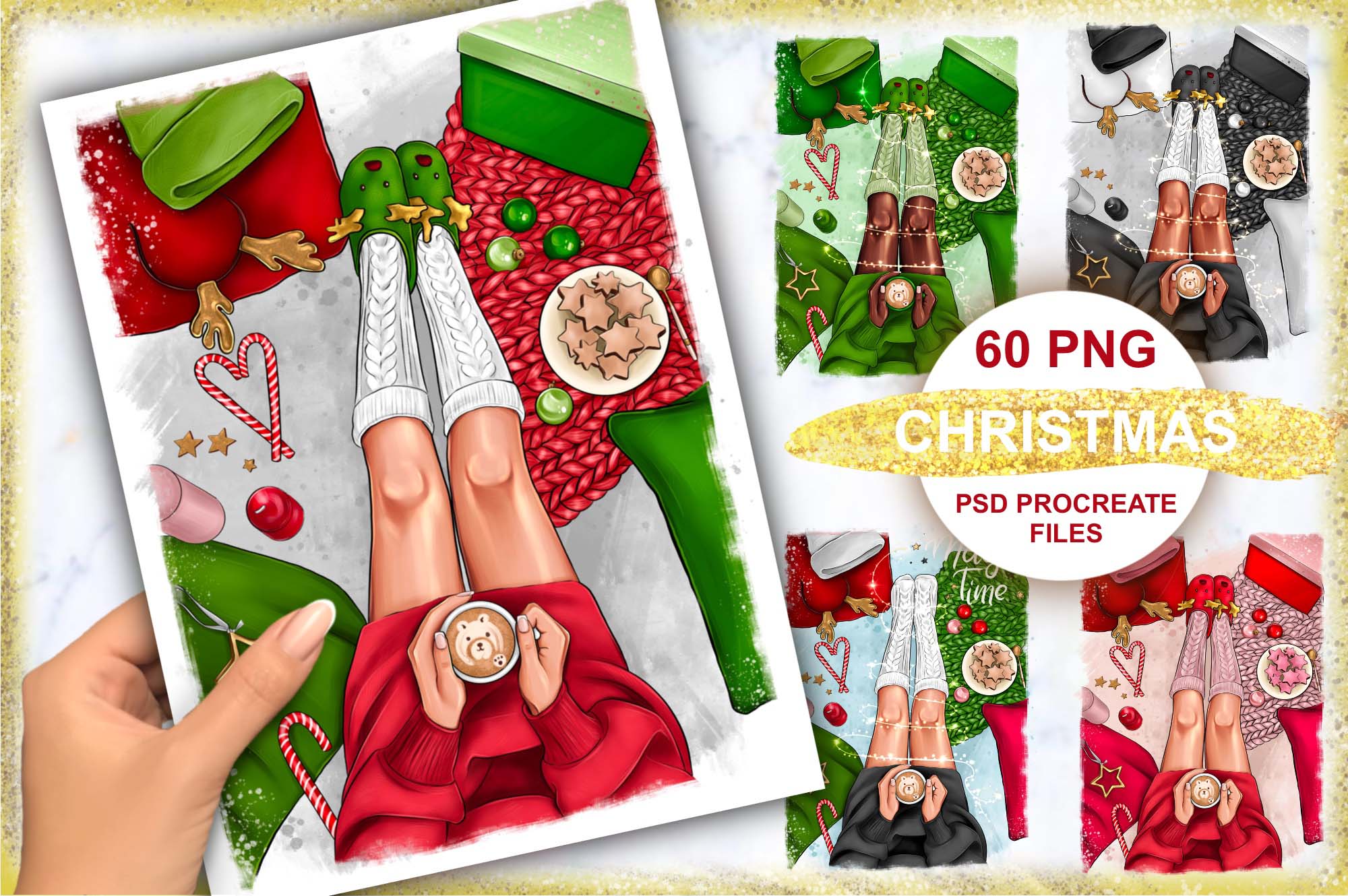 Christmas And Happy New Year Clipart Facebook Image.