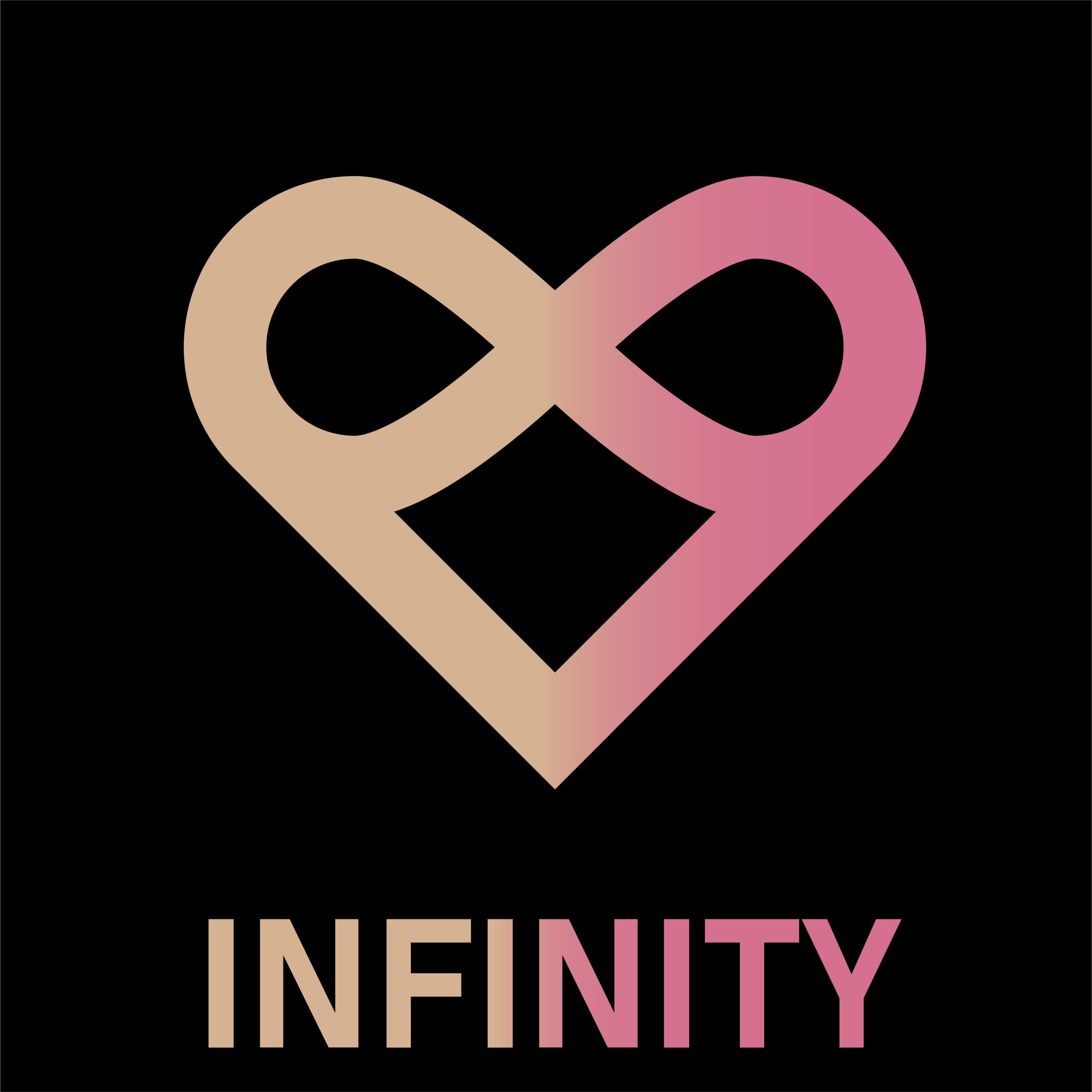 Most Unique Love Shape Infinity Logo Design pinterest image.