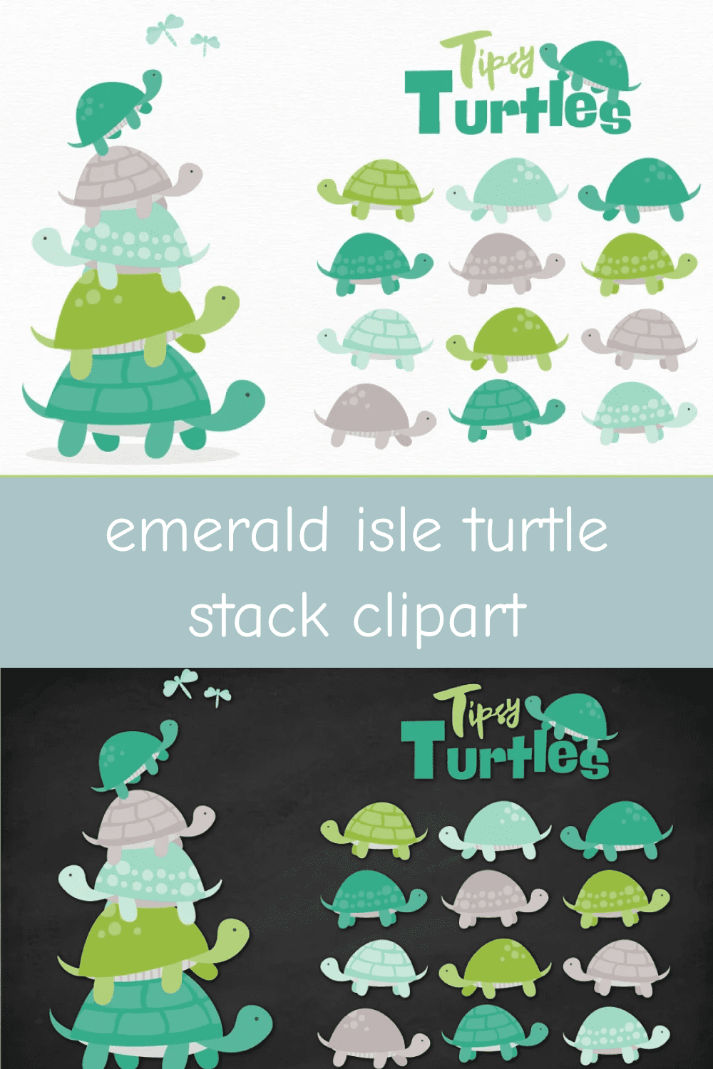 03 emerald isle turtle stack clipart pinterest