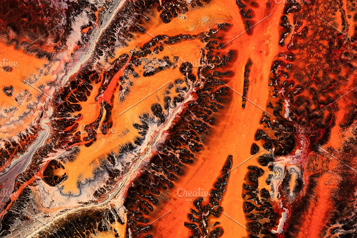 Abstract texture similar to the landscape of lava movement.