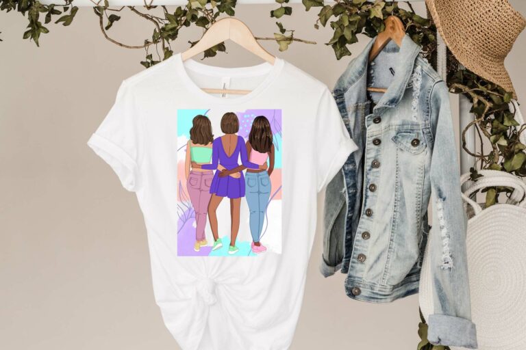 Best friends, minimalistic style - MasterBundles