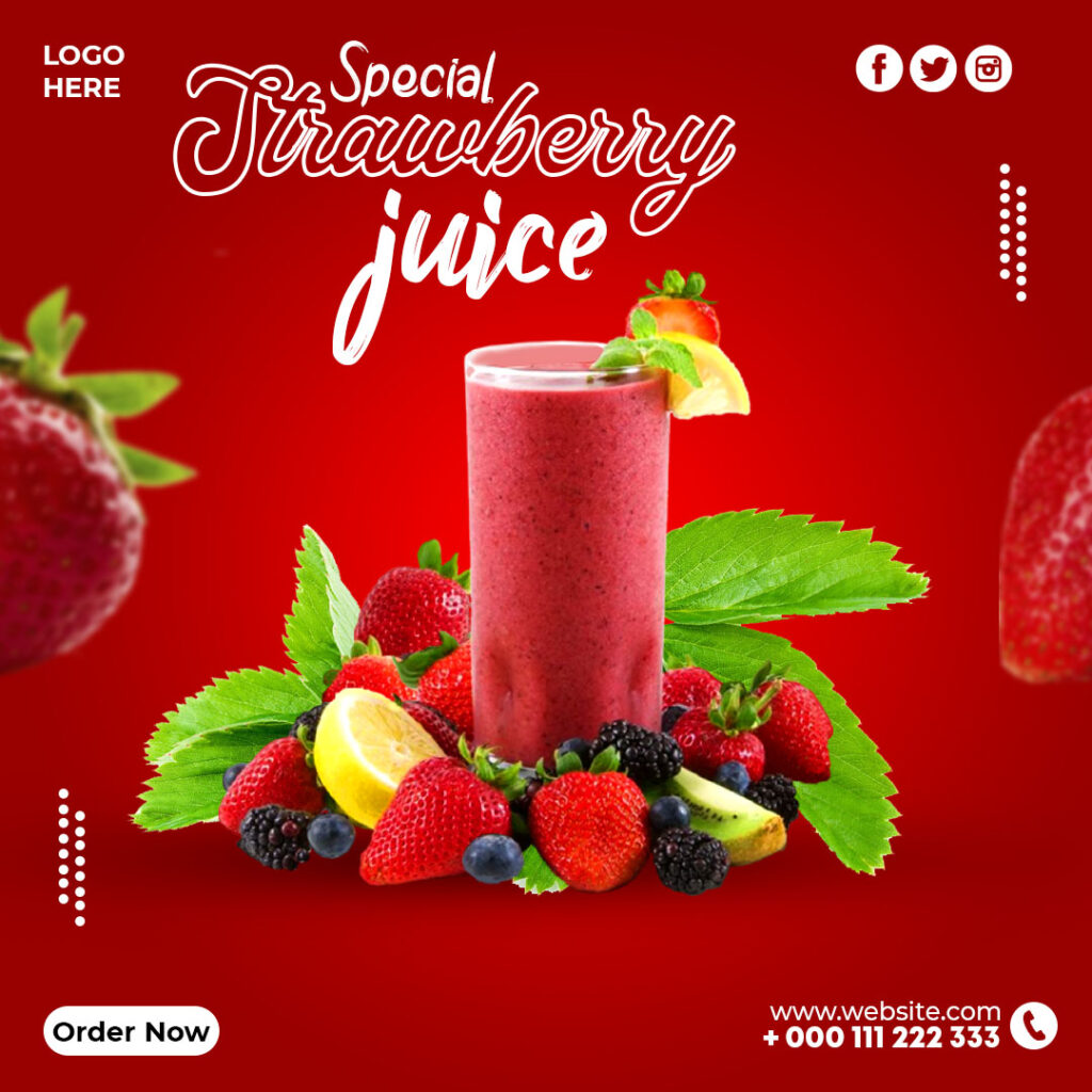 04 Juice Social media Post templeted MasterBundles