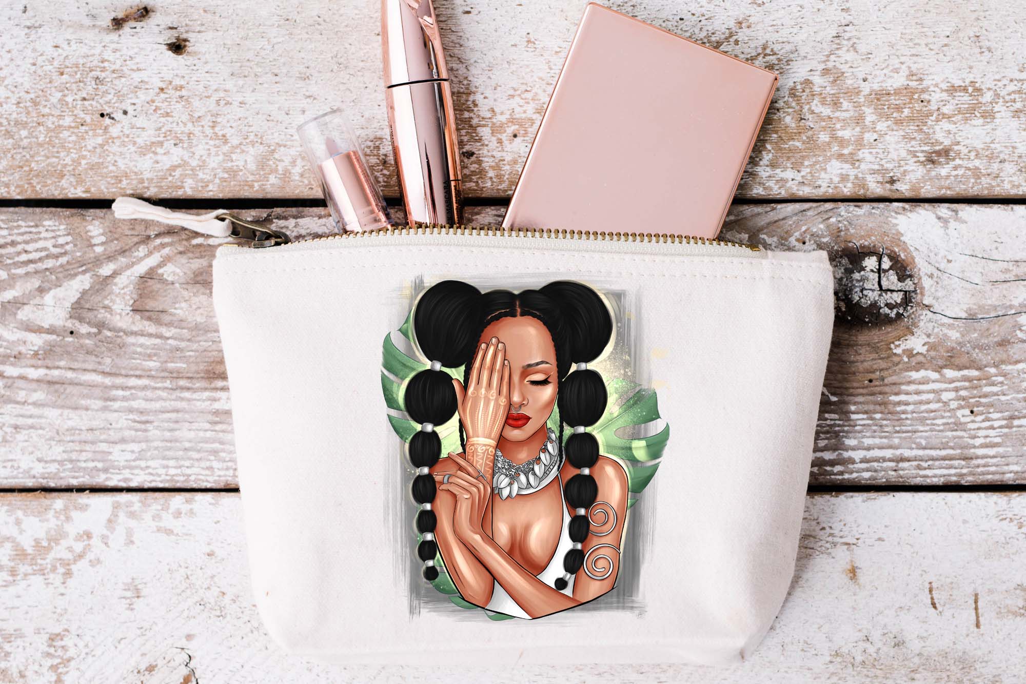 Amazing Afro Girl Clipart Bag Print Example.