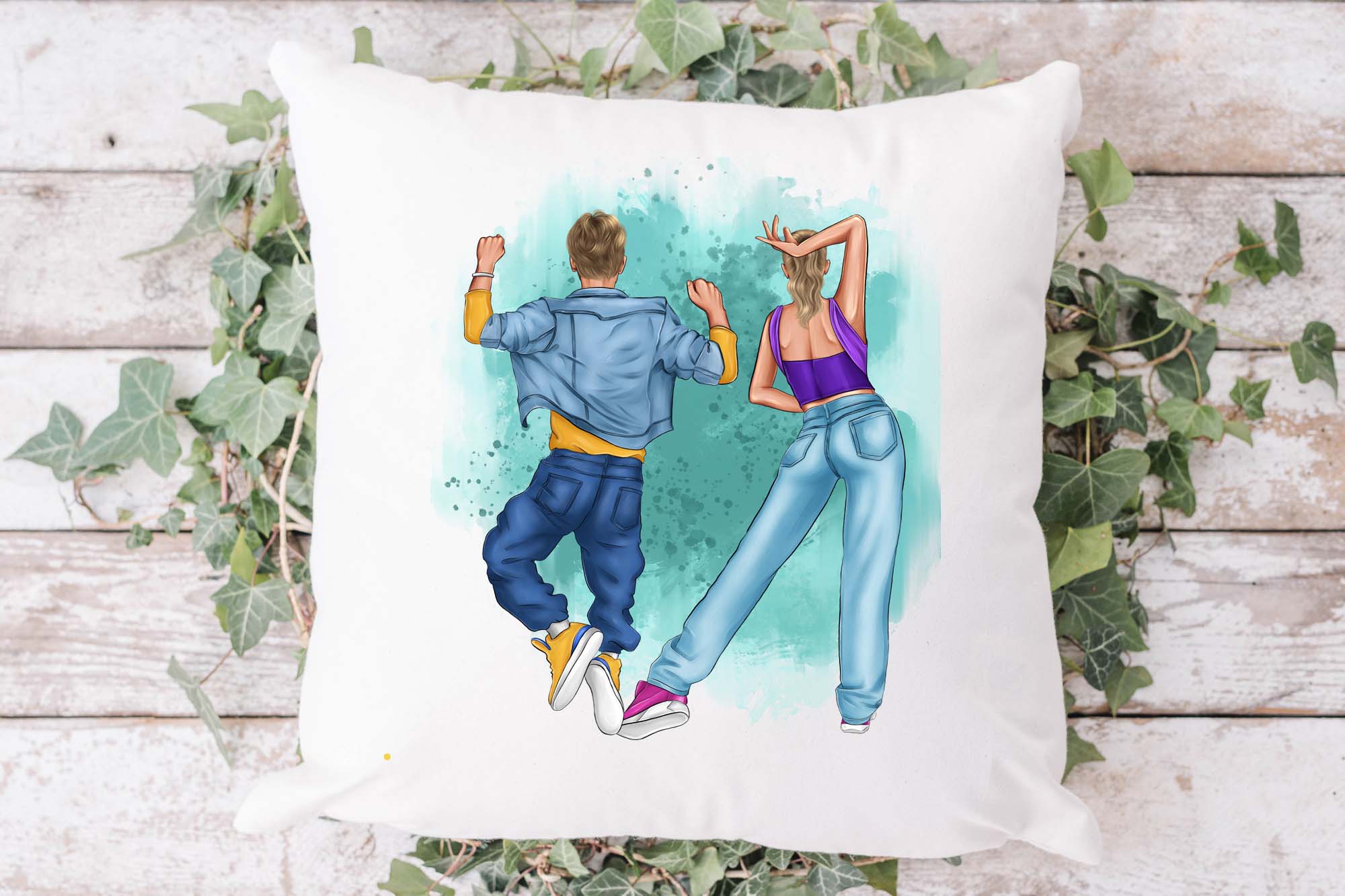 Dance Clipart And Best Friends Clipart Pillow Print.