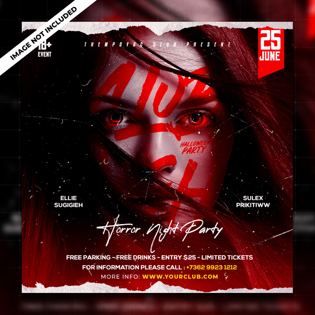 9 Music Party Flyer Template, your music flyer pre-made design.