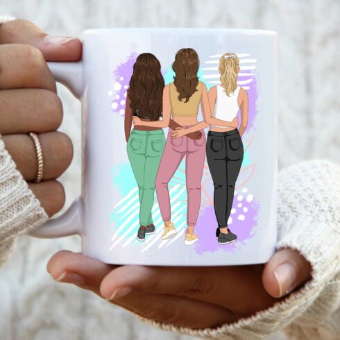 View of Best friends, minimalistic style | MasterBundles