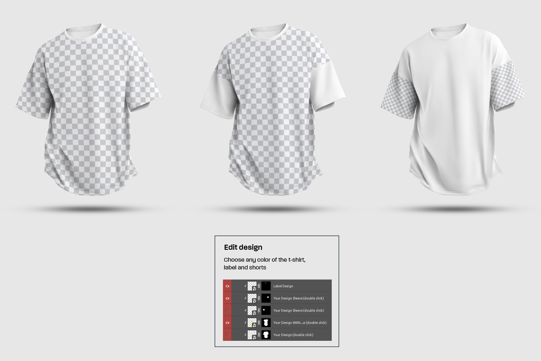 9 Mockups Oversize T-shirt for your design.