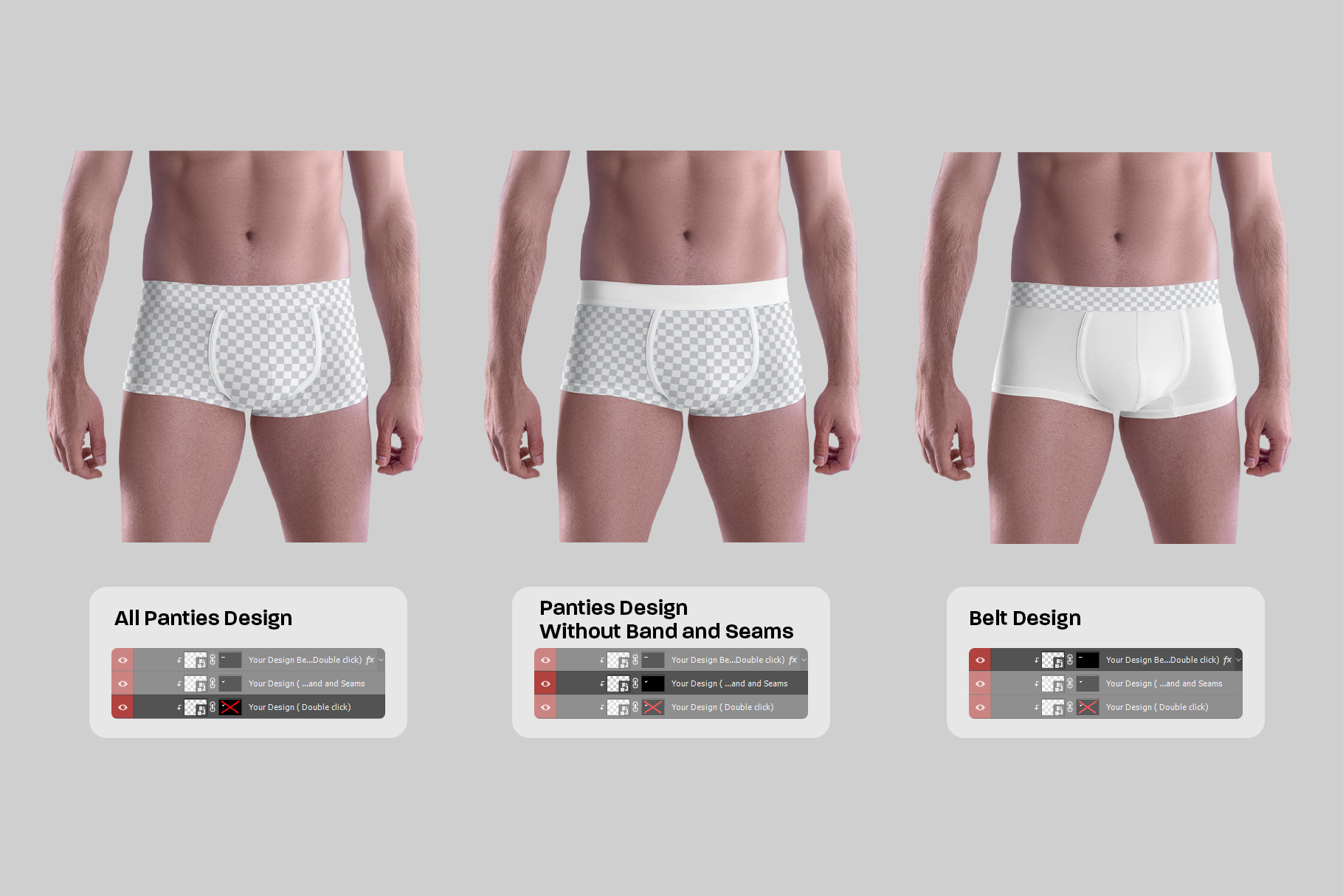 10 Mockups Mens Boxers Brief Three White Examples.