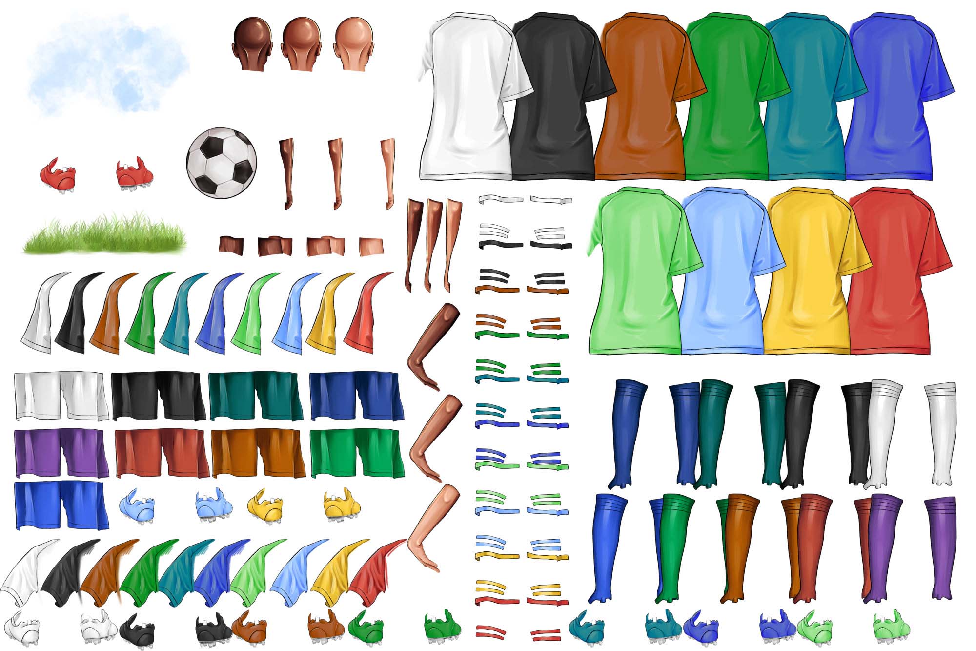 Football And Soccer Clipart Elements Vol3.