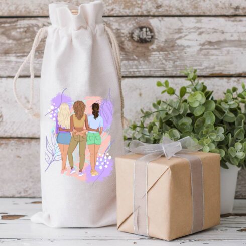View of Best friends, minimalistic style | MasterBundles