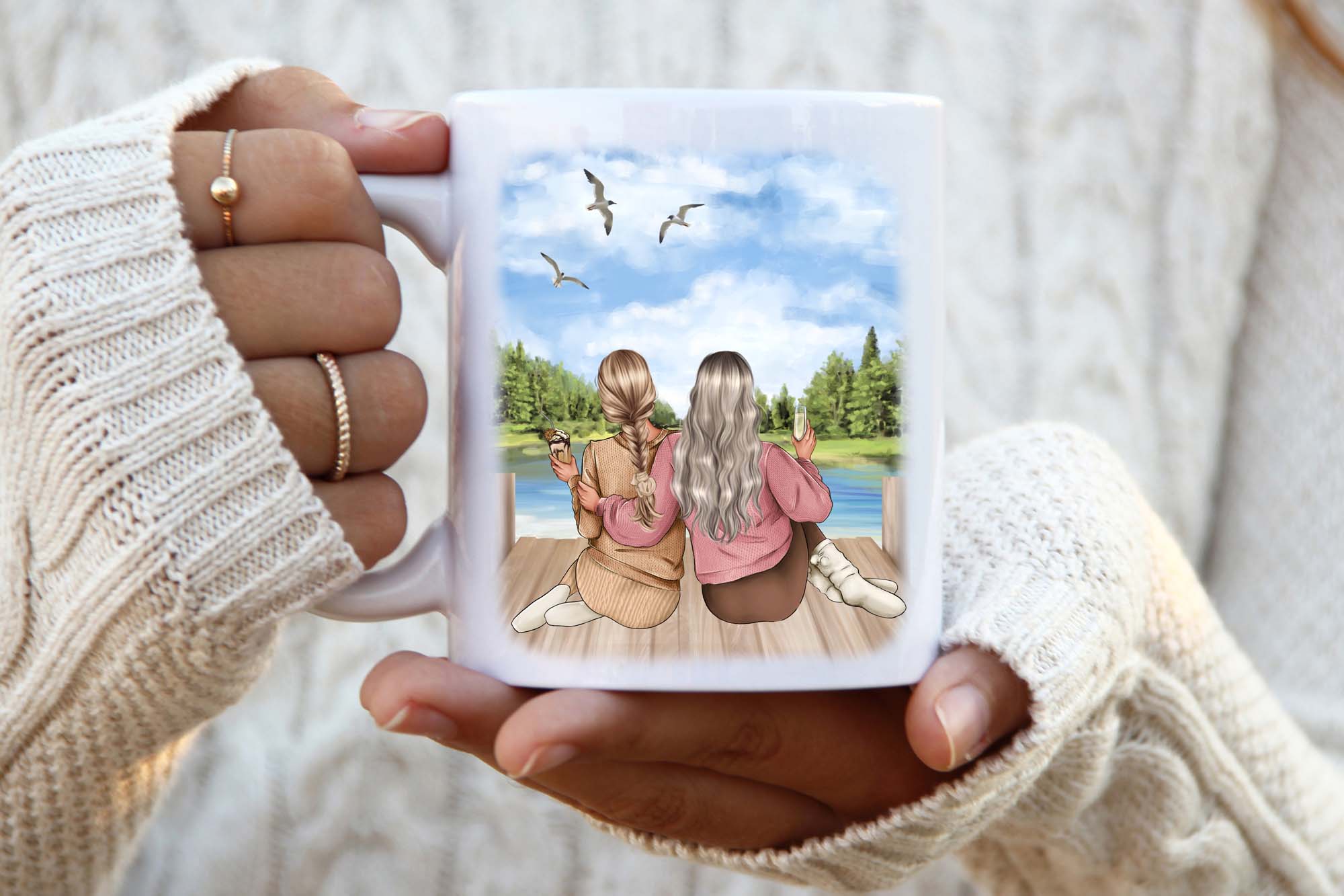 Best Friend Clipart Friends Or Sister Mug Print Example.