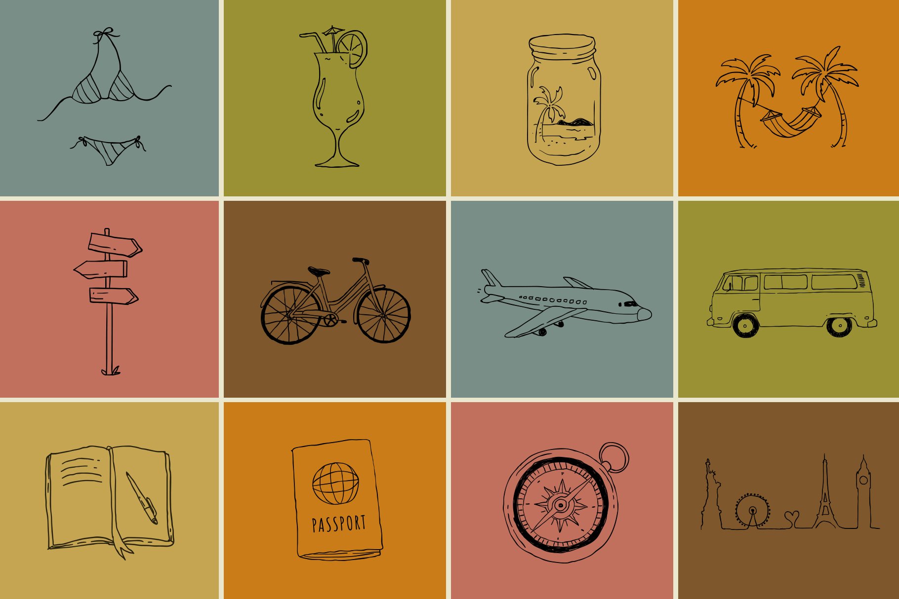 Logos for active travel.