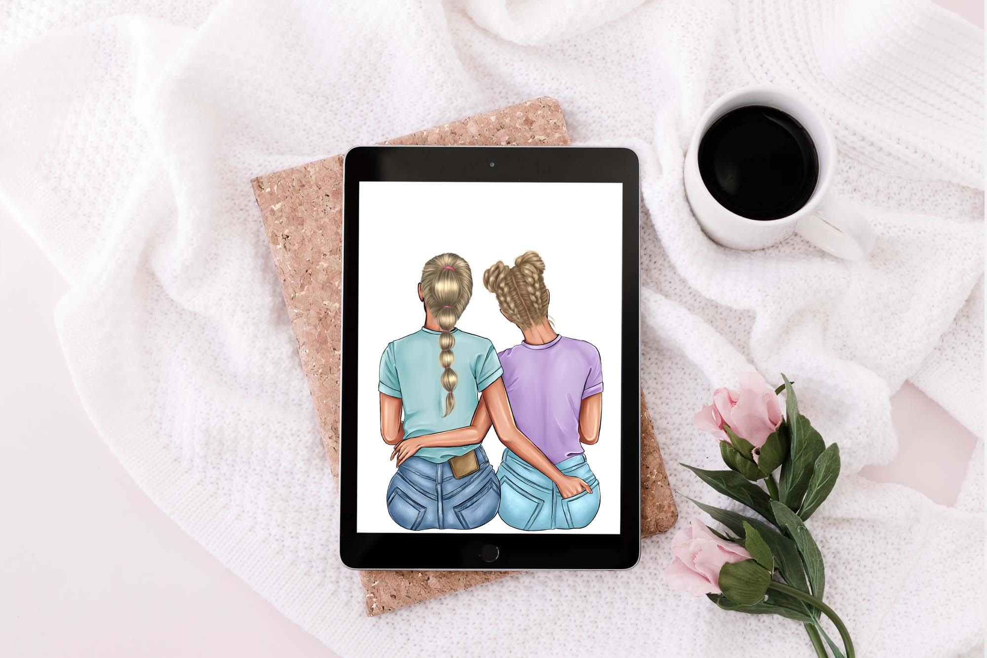 Lesbian clipart BBF LGBT Tablet Wallpaper.