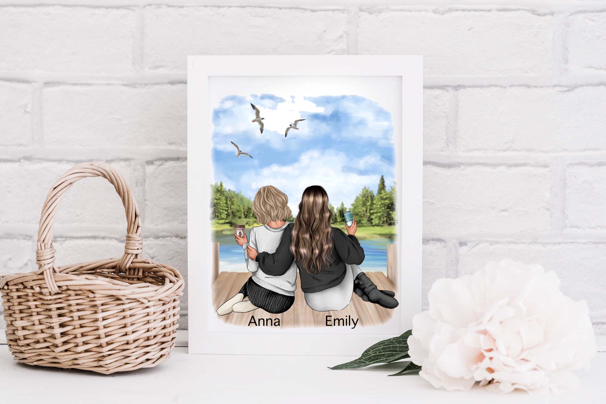 Best Friend Clipart Friends Or Sister Poster Print Example.