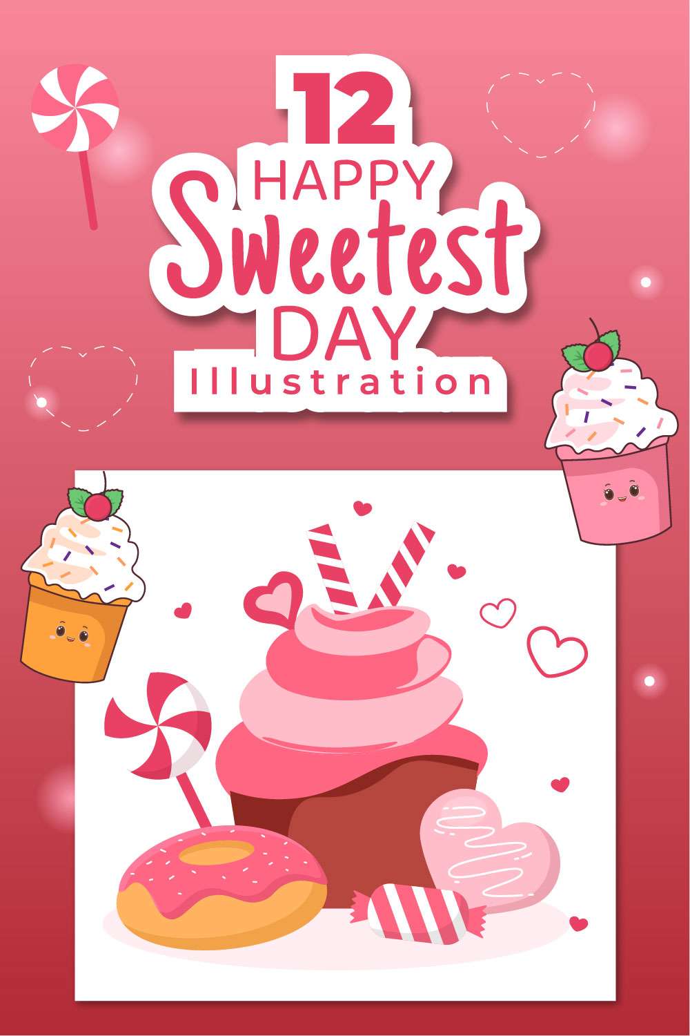 12 Happy Sweetest Day Illustration Pinterest Image.