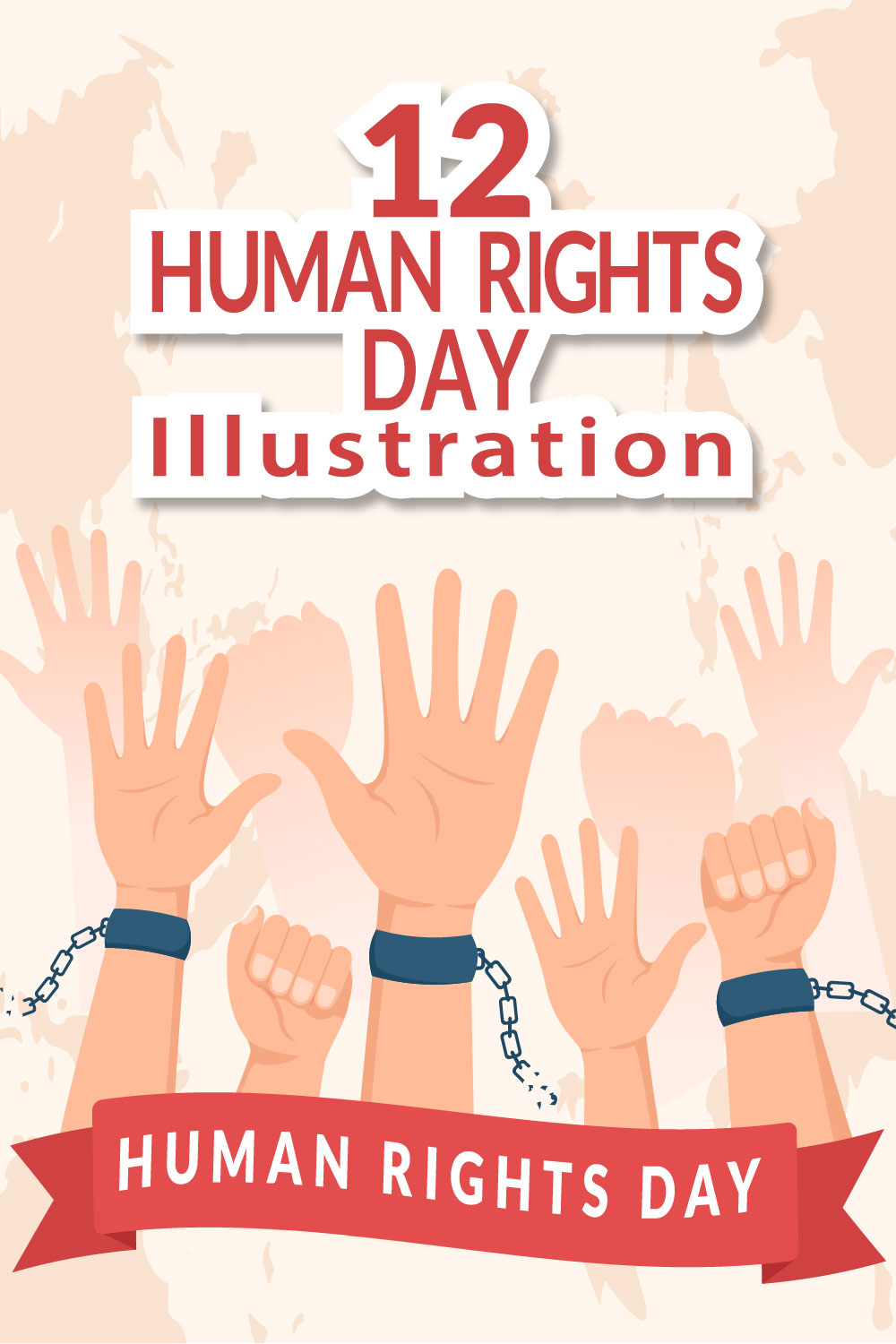 12 Human Rights Day Illustration Pinterest Image.