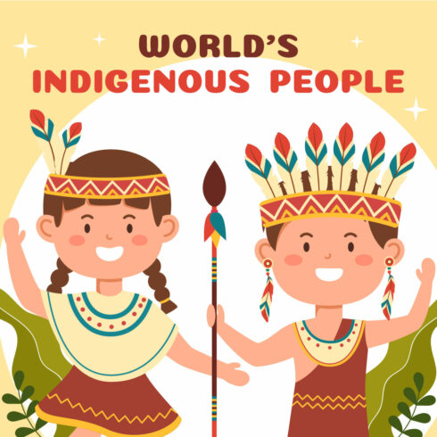 15 Worlds Indigenous Peoples Day Illustration Cover Image.