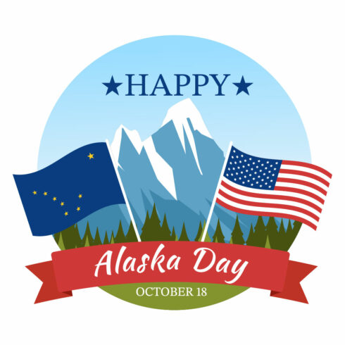 15 Happy Alaska Day Illustration Cover Image.